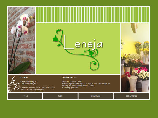 Ontwerp + creatie<br><a href='http://www.leneja.be' target='_blank'>www.leneja.be</a>