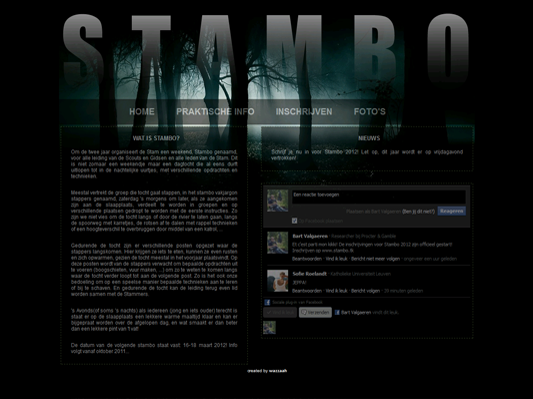 Ontwerp + creatie<br><a href='http://www.stambo.tk' target='_blank'>www.stambo.tk</a>